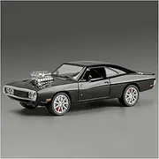 Scale Finished Model Car 1:24 Scale for Dodge Charger 1970 Alloy Diecast Simulation Car Model Miniature Vehicle Collection Die-cast Vehicle