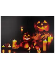 Northlight LED Lighted Jack-O-Lanterns & Leaves Halloween Wall Decor