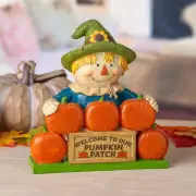 Fun Express Fall Scarecrow with Pumpkins Tabletop Decoration