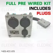 Anderson 4 Outlets Flush Mount Plate Recessed Bracket Merit Pre wired Kit - 015