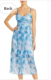 AIDAN MATTOX DRESS/NEW WITH TAG/RETAIL$289/SIZE 4/BLUE MULTI