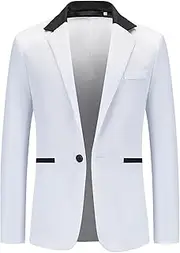 [DGHM-JLMY] Mens One Button Formal Business Jacket Party Wedding Tuxedo Suits Blazer Jacket Slim Fit Dress Suit Jacket