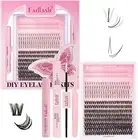Lash Clusters Kit Natural Individual Lash Extensions Multi-Type with DIY Wispy F