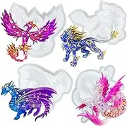 FUNSHOWCASE Fantasy Animal Silicone Molds Creature for Polymer Clay Craft, Sugarcraft Fondant Cake Decorationg, Epoxy Casting, UV Resin Jewelry Making
