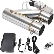 Lrocaoai Y Exhaust Forsilencer Kit Universal 2.5Inch Dual Valve Electric with Wireless Remote Control