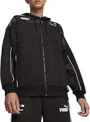 [PUMA] Mens Bmw Mms Sds Hooded Sweat Jacket Athletic Outerwear Casual Full Zip Drawstring - Black