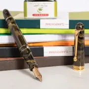 Aurora 88 Yellow Marbled Ebonite Fountain Pen