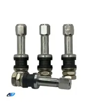 4 Chrome Steel Metal Valve Stem Inner Mount Fits Most Forged Wheels Rims Bolt In