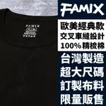 FAMIX 美版大尺碼 19支精梳棉 中磅 素T 寬鬆 台灣製 短T 加大 大尺寸 男裝大尺碼 加大尺碼 【W.Y】