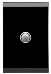 Clipsal SATURN PUSH BUTTON SWITCH 1-Gang 20A 16AX LED Indicator, Expresso Black