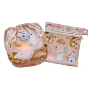 Reusable Swim Nappy & Mini Wet Bag Combo ~ AUS Animals