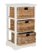 Safavieh Halle 3-Basket Storage Side Table
