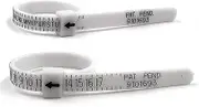 Ring Sizer Tool Set - Reusable Finger Gauge & Jewelry Sizing Tools, Australian Sizes A-Z+9 & USA Sizes 1-17 - Measure Your Ring Size Accurately
