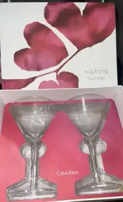 Calvin Klein Euphoria Men Martini Glasses Set of 2 NIB