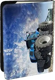 [JEJEA] Farm Tractor Print Travel Organizer Credit Cards Case Passport BookPassport Holder Cover Wallet forTraveling,, Black, One Size