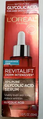 L'Oréal Revitalift 10%Pure Glycolic Acid Serum-1oz Reduce wrinkles & Dark Spots