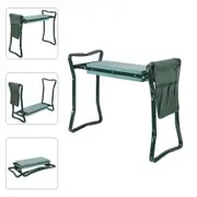 FIN 3-IN-1 Garden Kneeler Kneeling Padded Pads Seat Stool w/ Gardening Work Tool Bag