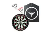 Formula Sports Longhorn Wall Mountable 56cm Cabinet Dartboard Brass Dart Set