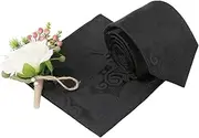 [DQT] Paisley Bohemian Wedding Tie and Pocket Square Set for Men