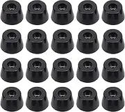 Xolixorium 20Pcs Round Rubber Feet Bumpers, Rubber Feet, Black Non-Slip Protective Pads, for Flight Cases Speaker Cabinets Amplifier Cabinets Furniture, 11x15x19mm