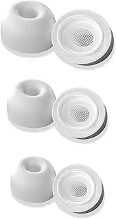 umvowuxa 3 Pairs Replacement Ear Tips for Airpods Pro, Airpods Pro 2nd Generation Earphones with Noise Reduction Hole, Soft Silicone Replacement Ear Tips Fit in The Charging Case (XS/S/L)