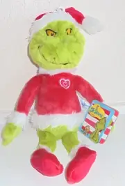 Aurora 16" Grinch Santa Stuffed Plush Toy Brand New With Tags Christmas