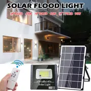 Solar Powered Street Flood Lights Outdoor Remote Control Security Light IP67