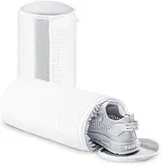 [Cozioz] Shoe Washing Bag for Washing Machine – 360° Wrap-around Cleaning with Fluffy Fibers, 2 Pairs Adjustable Shoe Trees, Durable Hidden Zipper Reusable Shoe Laundry Bag for Sneakers & Gym Shoes – White