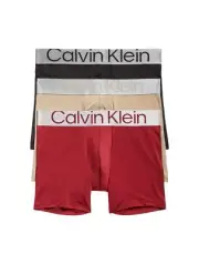 Calvin Klein Sustainable Steel Micro Boxer Brief 3-Pack Black/Tuffet/Red Carp...