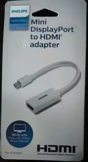 Philips Accessories Mini DisplayPort to HDMI Adapter Tablet/Computer To TV