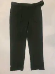 LOFT The Devin Slim Ankle Pants Women's 6P Petite Black Belted High Rise NWT