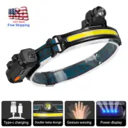 3 Mode LED Headlamp Headlight Torch Flashlight Work Light Bar Head Band Lamp USA