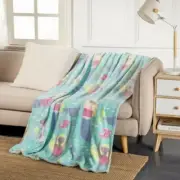 NEW Your Zone Glow In The Dark Plush Fleece Teal Mermaid Throw Blanket 50 x 60