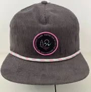 NEFF Certified Rad Corduroy Rope Hat Gray Adjustable Snapback NEW