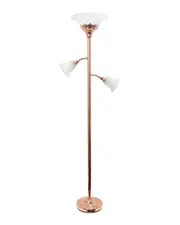 Lalia Home Torchiere Floor Lamp With 2 Reading Lights