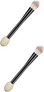 BELLIFFY 2pcs Ergonomic Makeup Brush Set Dual-ended Foundation Concealer Powder Brush for Valentine's Mother's Day