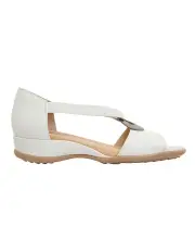 [Wide Steps] Caroline White Glove Sandals