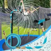 Trampoline Sprinkler Backyard Water Park Net Friendly WaterWhirl Outdoor G032