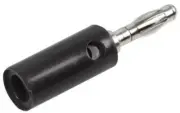 PLUG, Banana 4MM BLACK, Banana Test Connectors, Qty.2 PSG08247
