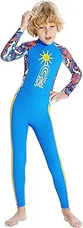 [Symunnia] Girls and Boys One Piece Rash Guard Swimsuit Kids Full Body Sun Protection Sunsuit Bathing Suits Sunsuit