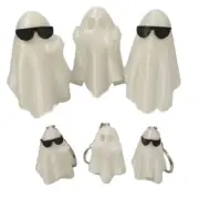 3Pcs Luminous Phantoms Miniatures Ornament Halloween Figures Toy Decoration