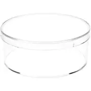 Pioneer Plastics Clear Round Plastic Container, 3.3125" W x 1.3125"H, Pack of 12