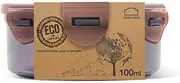 LocknLock Eco Round Short Storage Container | Sustainable Food Storage Solution Made from 100% Post-Production Waste Materials | BPA-Free| Microwave and Dishwasher Safe | 100 ml Capacity