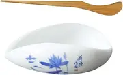 iplusmile 1Set Porcelain Tea Scoops Ergonomic Design for Loose Leaf Tea Dosing Tea Accessory Ceramic Material for Home Office Teahouse