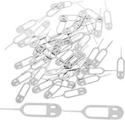TEHAUX 50pcs Universal Sim Card Ejector Pin 12mm Stainless Steel Needle Efficient Card Removal Tool for Mobile Phones