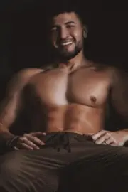 [K136] Handsome Man Cute Male Model Showing Off Body Physique Art Photography