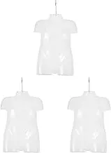 Mobestech 3Pcs Baby Clothes Mannequin Model Kids Clothing Mannequin Toddler Clothes Display Model with Hanger for Stores Mall Baby Clothes Display (White)