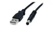 2m StarTech USB to 5.5mm Type M Barrel Power Cable