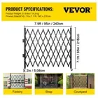 Security Accordion Folding Gate 85in H x 95in W Steel Scissor Door Padlock