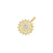 9ct Gold Diamond Flower Enhancer Pendant